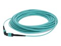 AddOn MPO UPC to MPO UPC OM4 OFNR (Riser-Rated) 12-Strand Fiber Patch Cable, Aqua, 23m, ADD-MPOMPO-23M5OM4            , 41979138, Cables