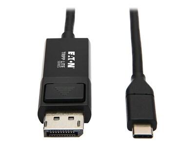 Tripp Lite USB-C to DisplayPort 4K @60Hz Adapter Cable with Locking Connector, Black, 3ft, U444-003-DP-BE, 36910719, Cables
