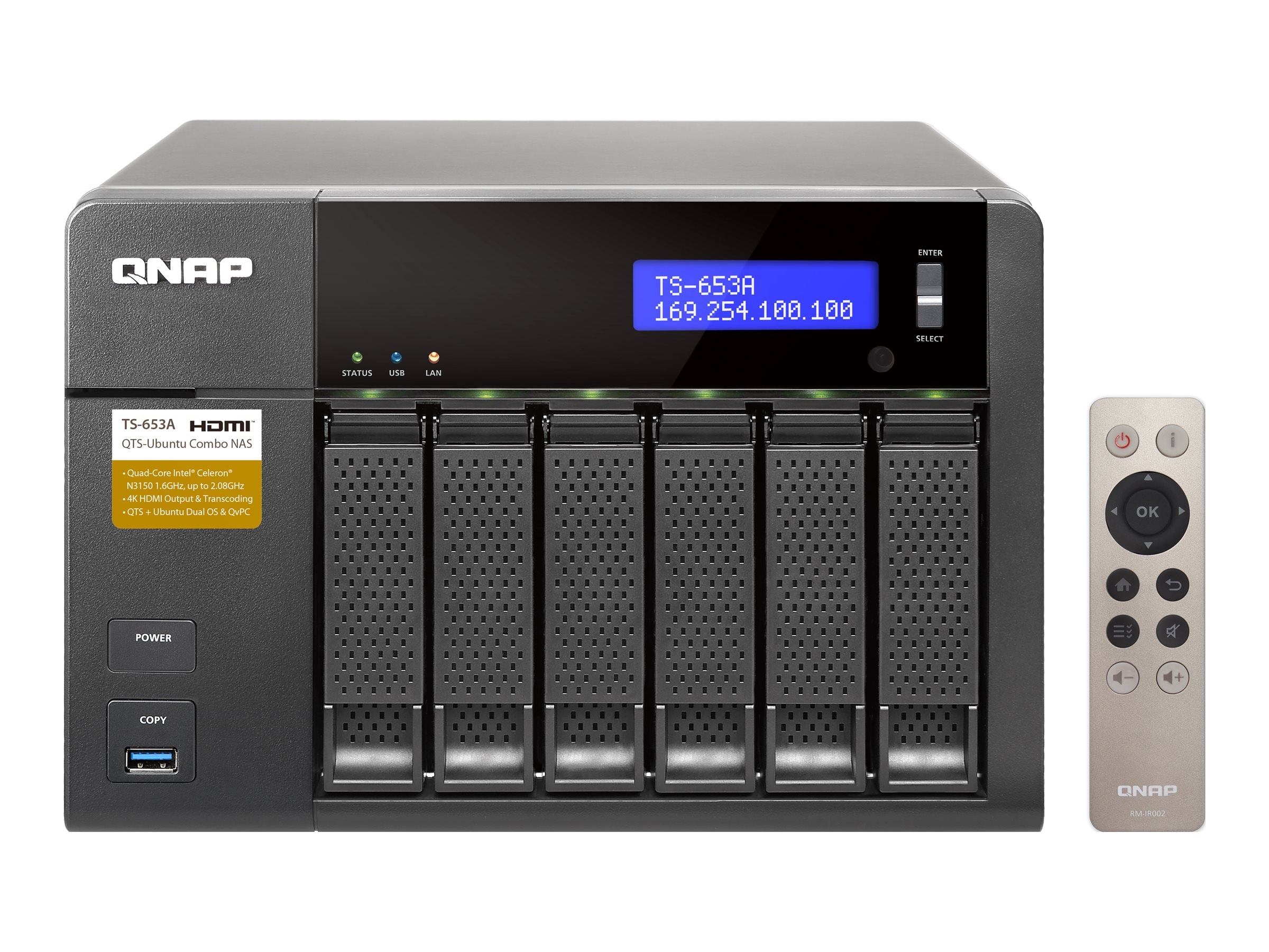 Buy QNAP TS653A 6-Bay Professional Grade Intel QuadCore 16GHZ CPU
