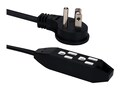QVS Power Extension Cord (3) Outlets 3-Prong Right-Angle Flat Plug, 15ft, PC3RX-15, 32662084, Power Cords