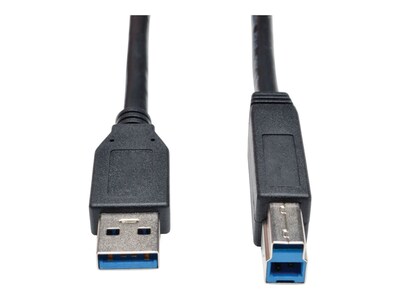 Tripp Lite USB 3.0 Type A to Type B M M Cable, Black, 10ft, U322-010-BK, 17455415, Cables