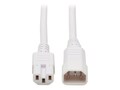 Tripp Lite Heavy Duty Computer Power Cord, 15A, 14AWG IEC-320-C14 to IEC-320-C15, White, 6ft, P018-006-AWH, 33094058, Power Cords