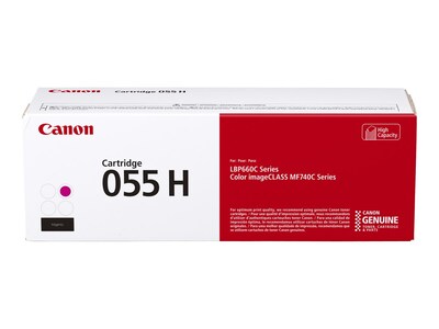 Canon Magenta 055 High Capacity Yield Toner Cartridge, 3018C001, 36927730, Toner and Imaging Components - OEM