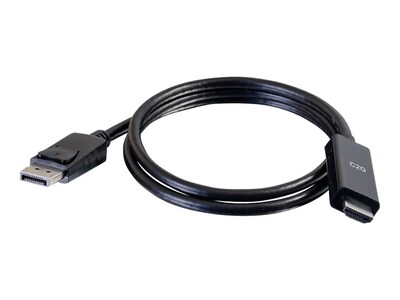 C2G DisplayPort to HDMI M M 4K 60Hz Active Adapter Cable, Black, 10ft, 50195, 37424659, Cables