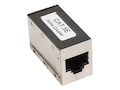 Intellinet 8P8C F F Cat5e Modular Inline Coupler 568A 568B Silver, 504768, 16215276, Premise Wiring Equipment