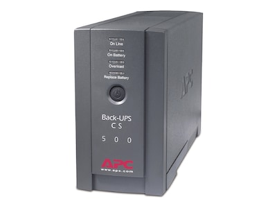 APC Back-UPS CS 500VA Standby UPS 120VAC Input Output (6) 5-15R Outlets (BK500BLK), BK500BLK, 223879, Battery Backup/UPS
