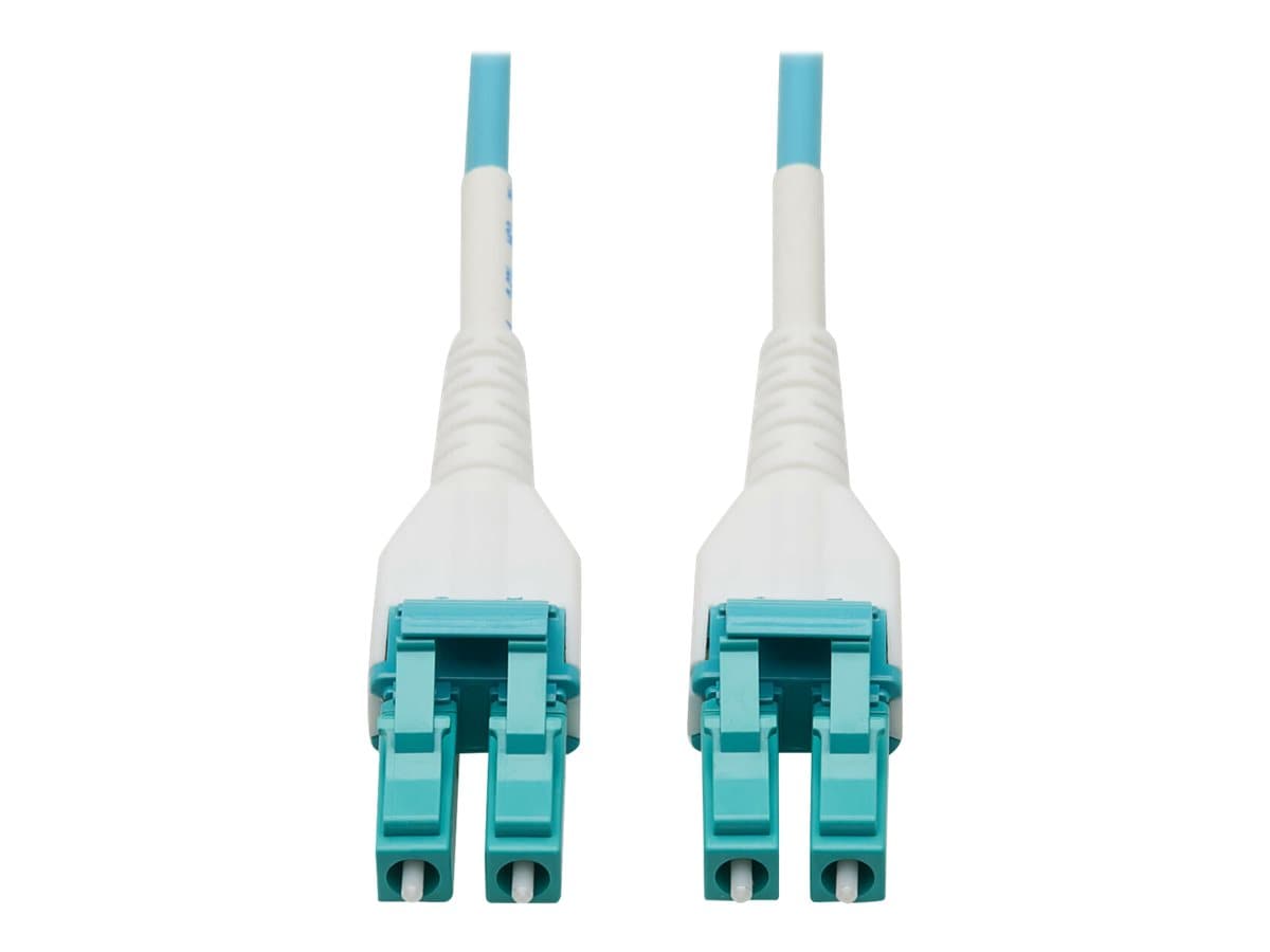 Tripp Lite 100G Duplex Multimode 50/125 OM4 Armored Fiber Optic Cable (LC/LC Duplex M/M), LSZH, Aqua, 100 m - Thumbnail 4