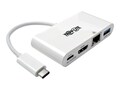 Tripp Lite USB 3.1 Gen 1 USB-C to HDMI Converter Adapter with USB-A Hub, USB-C Charging Port & Ethernet, 1080p, U444-06N-HGU-C, 32920400, Adapters & Port Converters
