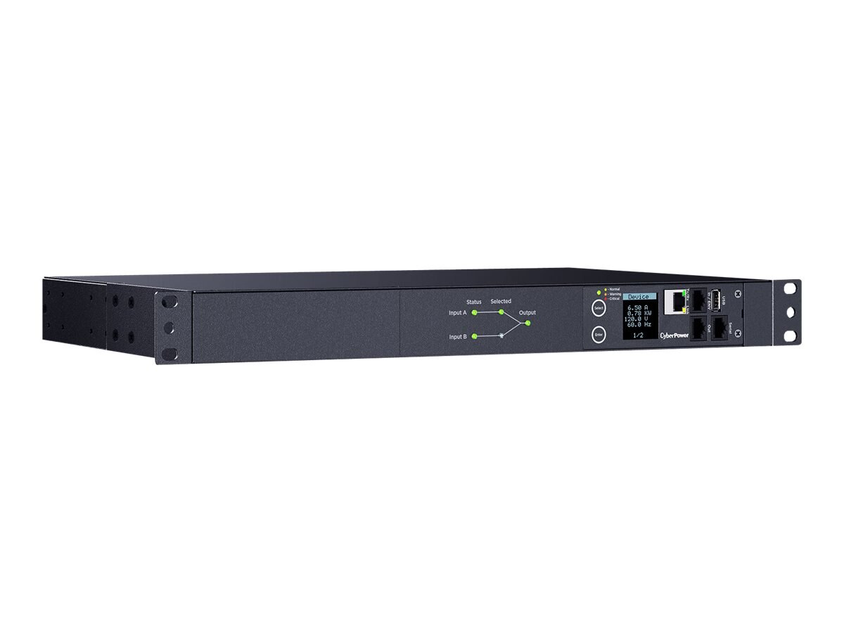 CyberPower PDU44004 Switched ATS PDU， 200-240V， 15A (Derated to