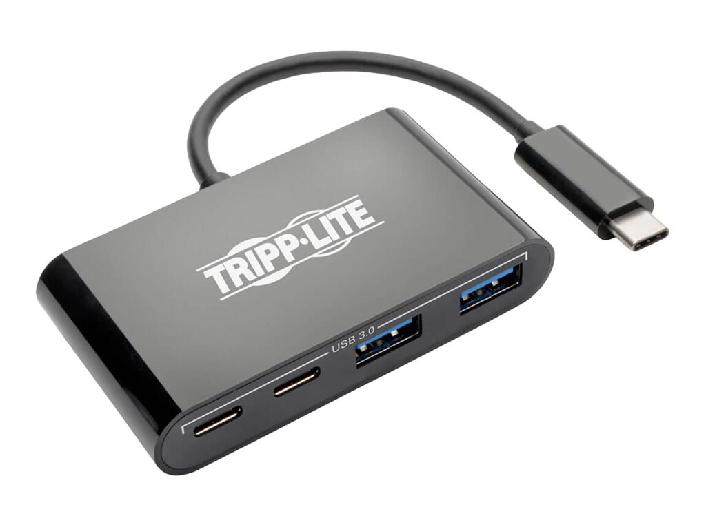 Tripp Lite USB C Hub Adapter Portable W 2x USB C & 2x USB-A Black