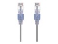 Monoprice CAT6A 30AWG SlimRun Snagless 550MHz UTP Pure Bare Copper Ethernet Patch Cable, Gray, 7ft, 10-Pack, 15163                         , 41811088, Cables
