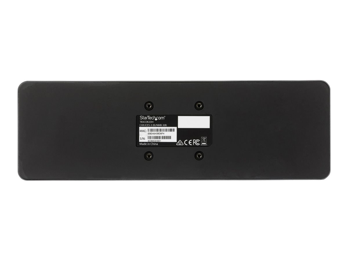 StarTech.com [TB3CDK2DH] Thunderbolt 3 ドック/USB-C互換サンダーボルト3ドッキングステーション/デュアル4Kモニタ(DisplayPort 1.4 & HDMI Dual 8K 4K 60Hz DP 1.4 or HDMI Thunderbolt 3 Dock w