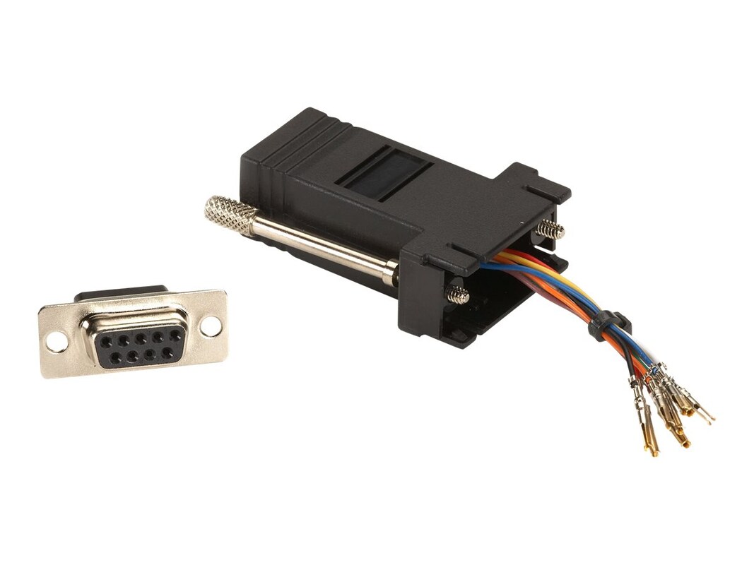 Black Box DB9 Female to RJ45F Modular Adapter Kit (FA4509F-BK)