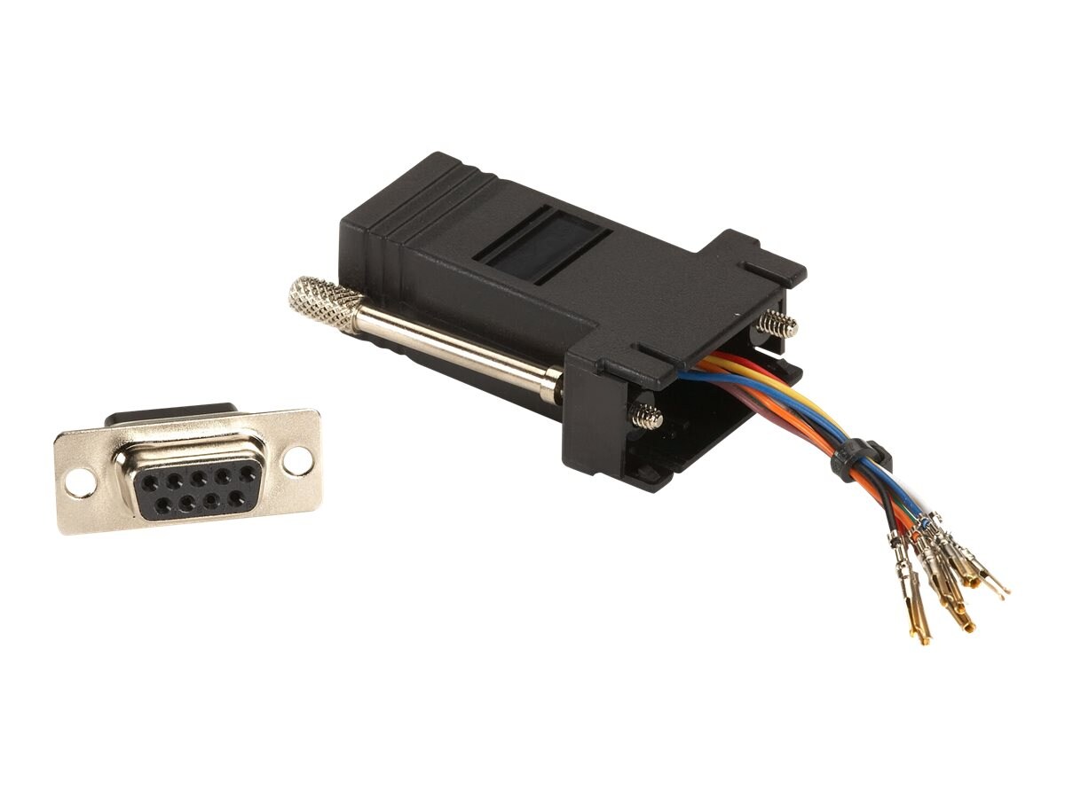 Black Box Db9 Female To Rj45f Modular Adapter Kit (fa4509f-bk)