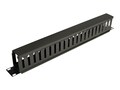 Tripp Lite Horizontal Cable Manager, Finger Duct with Cover, 1U, SRCABLEDUCT1U, 8880313, Rack Cable Management