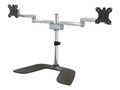 StarTech.com Adjustable Ergonomic Dual Monitor Desktop Mount for VESA Displays up to 32, Silver, ARMDUALSS, 37662577, Stands & Mounts - Desktop Monitors