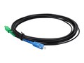 AddOn ASC (Male) to SC (Male) OS2 Simplex Fiber OFNR (Riser-Rated) Outdoor-rated Patch Cable, Black, 10m, ADD-ASC-SC-10MS9SMFO, 41292048, Cables
