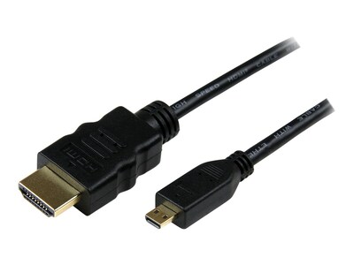 StarTech.com 4K High Speed Micro HDMI to HDMI Adapter Cable with Ethernet, 3m, HDADMM3M, 15013091, Cables