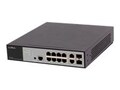 Luxul 12 Port  8 PoE+ Front-Facing Rackmount Switch with US Power Cord, XMS-1208P, 41634606, Switch Boxes