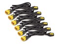 APC Power Cord Kit, Locking, C13 to C14, 2ft 0.6m, North America (qty 6), AP8702S-NA, 15801636, Power Cords