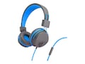 JLab Neon Wired Headphones offer adjustable padded headband, cloud foam cushions, and 3.5mm plug., HNEONRGRYBLU4, 41739235, Headphones