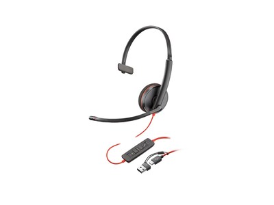 HP Poly BlackWire 3215 USB-C Headset w USB-C A Adapter, 8X227A6, 41765188, Headsets (w/ microphone) HP Poly BlackWire 3215 USB-C Headset w USB-C A Adapter, 8X227A6, 41765188, Headsets (w/ microphone)