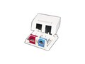 C2G Keystone Jack 2-Port Surface-Mount Box, White, 03833, 7890069, Premise Wiring Equipment