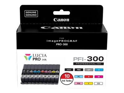 Canon PFI-300 Ten Ink Pack , 4192C007, 41169521, Ink Cartridges & Ink Refill Kits - OEM