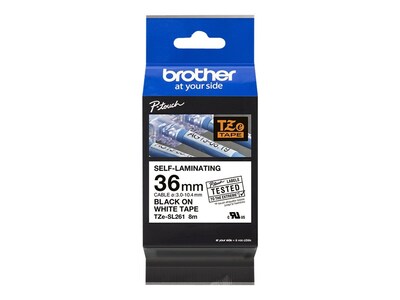 Brother 1.4 x 26.2' Label Roll, TZESL261, 41247039, Paper, Labels & Other Print Media