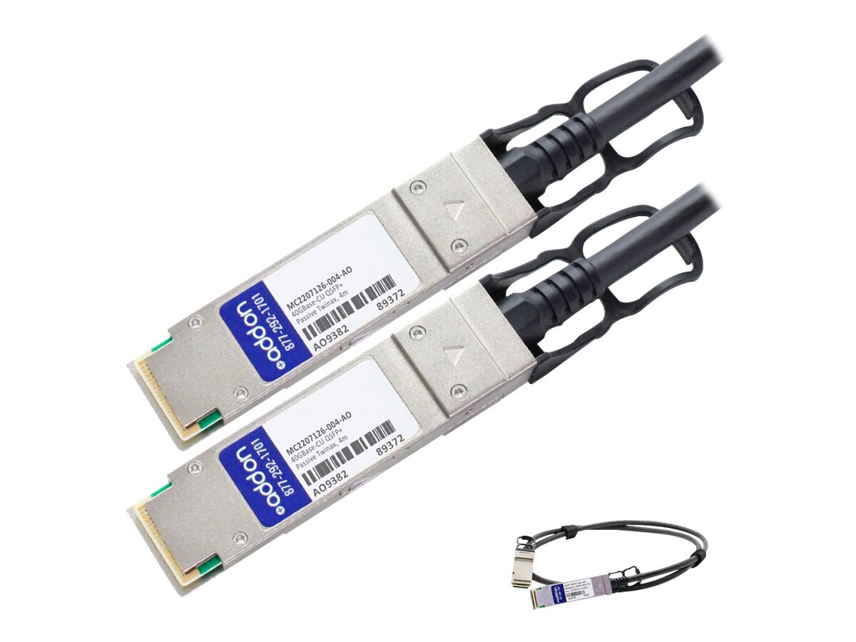 AddOn 40GBase-CU QSFP+ to QSFP+ Passive Twinax Direct Attach  (MC2207126-004-AO)