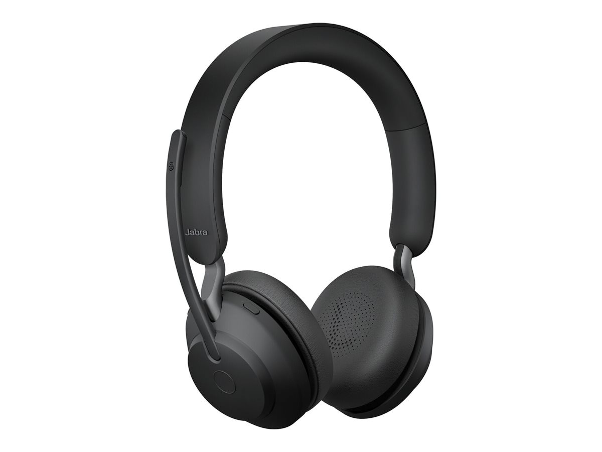 Jabra Evolve2 65 Flex UC Headset - Stereo - Wireless - Bluetooth - 98.4 ft  - 20 Hz - 20 kHz - On-ear - Binaural - Supra-aural - MEMS Technology, Noise  Cancelling Microphone - 26699-989-999-01 