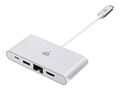 IOGEAR USB-C 4-in-1 4K Multiport Adapter, Silver, GUH3C3PD, 34727718, Adapters & Port Converters