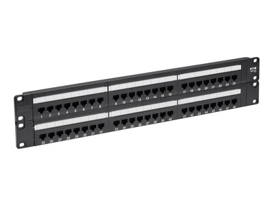 Tripp Lite 48-Port Cat6 Cat5 Patch Panel Rackmount 110 Punch Down RJ45 Ethernet 1URM 568B, N252-048, 4917078, Patch Panels