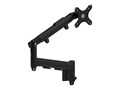 Atdec Dynamic Spring Assisted Wall Mount for Monitors up to 20 lbs (Flat), 13.5lbs (Curved) - Black, AWMS-DW6-B, 41707294, Stands & Mounts - Desktop Monitors