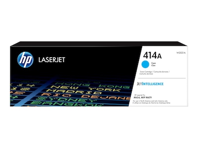 HP 414A (W2021A) Cyan Original LaserJet Toner Cartridge, W2021A, 37194857, Toner and Imaging Components - OEM