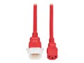 Eaton 15A 250V 14AWG C13 to P-Lock C14 Heavy-Duty Power Cord, Red, 2ft, 6-Pack, P005-E02-ARD-6                , 41973695, Power Cords
