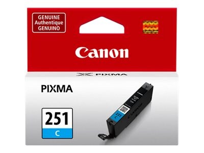 Canon Cyan CLI-251C Ink Tank, 6514B001, 15186696, Ink Cartridges & Ink Refill Kits - OEM