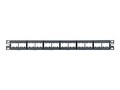 Panduit Modular Faceplate Patch Panel, 24-port, (6) Front Removeable Snap-in Faceplates, RoHS, CPP24WBLY, 7476271, Patch Panels