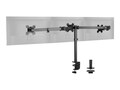 Siig Articulating Triple Monitor Desk Mount for 13 to 27 Displays, CE-MT0R12-S3, 32224543, Stands & Mounts - Desktop Monitors