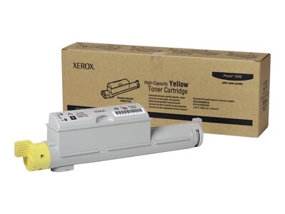 Xerox Yellow High Capacity Toner Cartridge for Phaser 6360 Series Printers, 106R01220, 31197803, Toner and Imaging Components - OEM
