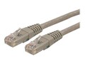 StarTech.com CAT6 Gigabit Wire 100W PoE 650MHz Molded Ethernet Patch Cable, Gray, 5ft, C6PATCH5GR, 8661823, Cables