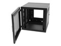 C2G 12RU Swing-Out Wall Mount Cabinet w  Plexiglass Door, Black, TAA, SWM12RUPL-26-26, 35130420, Racks & Cabinets