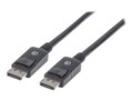 Manhattan DisplayPort Male to DisplayPort Male, Black, 2m, 307116, 16236288, Cables