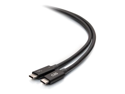 C2G 40Gbps Thunderbolt 4 USB-C Cable, Black, 2.5ft, C2G28886, 41415315, Cables