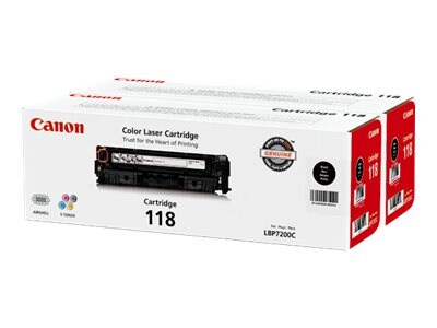 Canon Black 118 Toner Cartridges for imageClass MF8350Cdn (Dual Pack), 2662B004, 13352021, Toner and Imaging Components - OEM