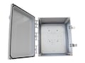 Ventev Innovations Enclosure 12 x 10 x 6 w  Solid Door, Latching Locks, (4) RPTNC Holes, Cisco Backplate, CV12106LO-4.5, 28178564, Racks & Cabinets