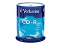 Verbatim 52x 700MB 80min. Branded CD-R Media (100-pack Spindle), 94554, 5206008, CD Media