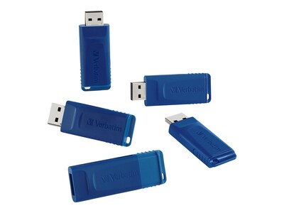 Verbatim 8GB USB Flash Drives - Blue (5-Pack), 99121, 23203100, Flash Drives Verbatim 8GB USB Flash Drives - Blue (5-Pack), 99121, 23203100, Flash Drives