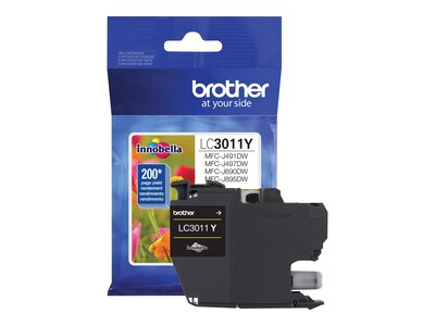 Brother Yellow Standard Yield Ink Cartridge for MFC-J491DW, MFC-J497DW, MFC-J690DW & MFC-J895DW, LC3011Y, 35625043, Ink Cartridges & Ink Refill Kits - OEM