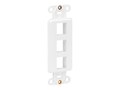 Tripp Lite Center Plate Insert 3-port ACCSVERTICAL Decora A V VoIP ENET , N042D-003V-WH, 37978213, Premise Wiring Equipment